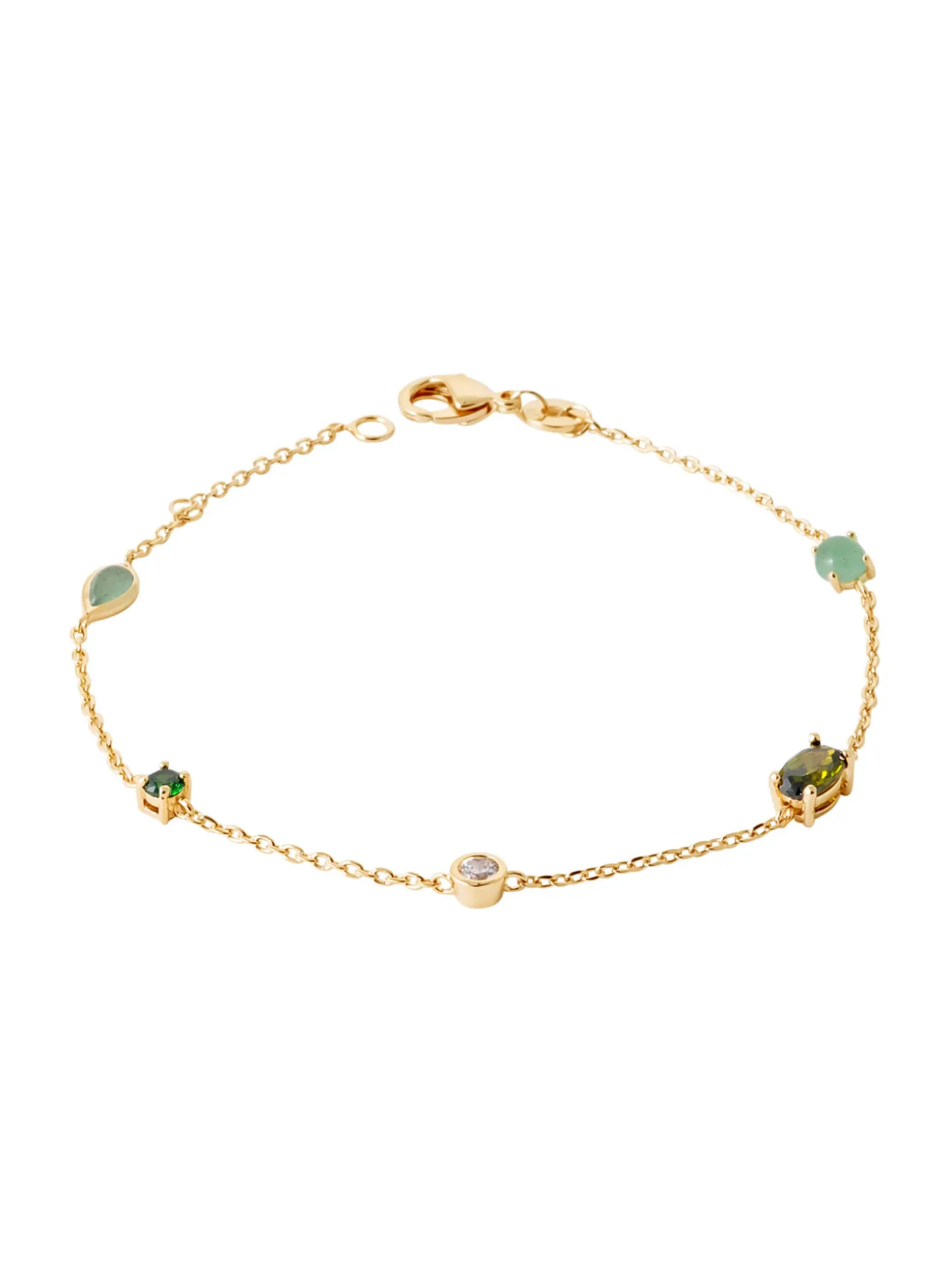 Bracelet Brillaxis plaqué or OZ vert