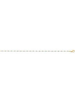 Bracelet Brillaxis plaqué or perles Miyuki turquoise_x005f_x000D_18 cm