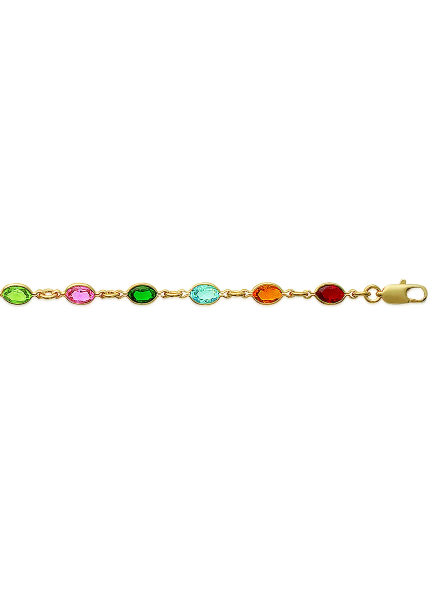 Bracelet Brillaxis plaqué or cristaux multicolores