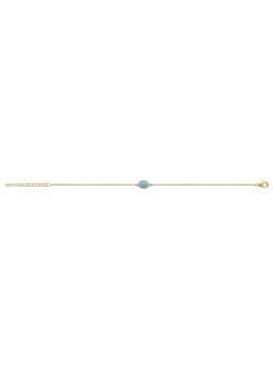 Bracelet Brillaxis plaqué or amazonite 18cm
