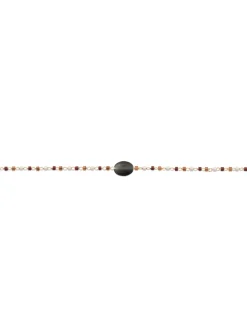 Bracelet Brillaxis plaqué or obsidienne noire