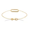 Bracelet Brillaxis plaqué or maillon ovale