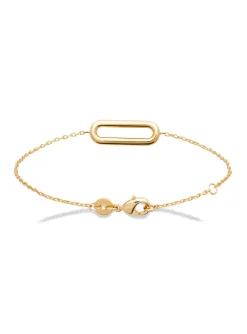 Bracelet Brillaxis plaqué or maillon ovale