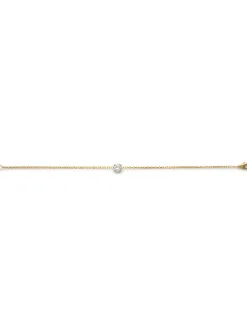 Bracelet Brillaxis plaqué or solitaire 4 griffes