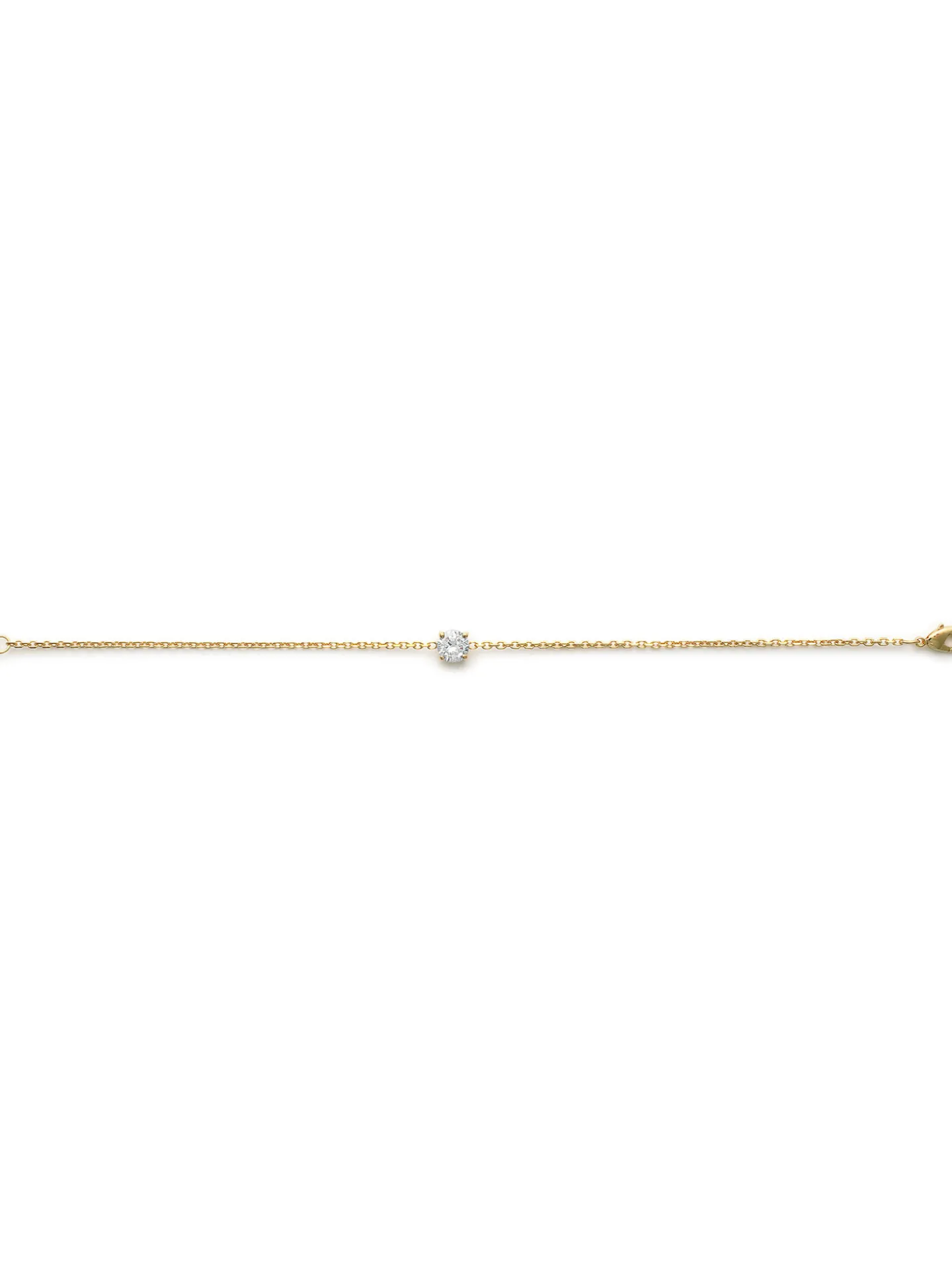 Bracelet Brillaxis plaqué or solitaire 4 griffes