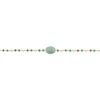 Bracelet Brillaxis plaqué or quartzite vert