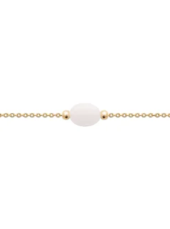 Bracelet Brillaxis plaqué or et pierre lune_x005f_x000D_18 cm