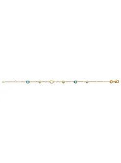 Bracelet Brillaxis plaqué or bleu OZ