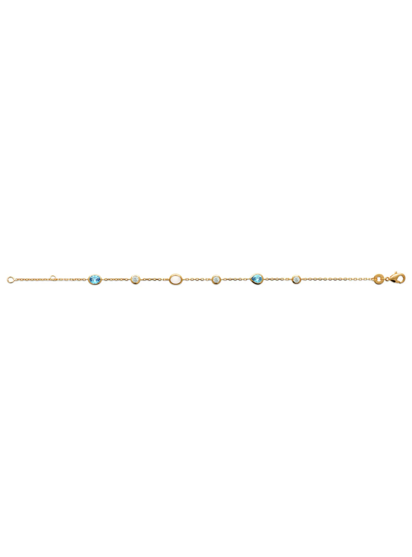Bracelet Brillaxis plaqué or bleu OZ