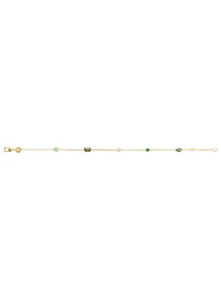 Bracelet Brillaxis plaqué or OZ vert