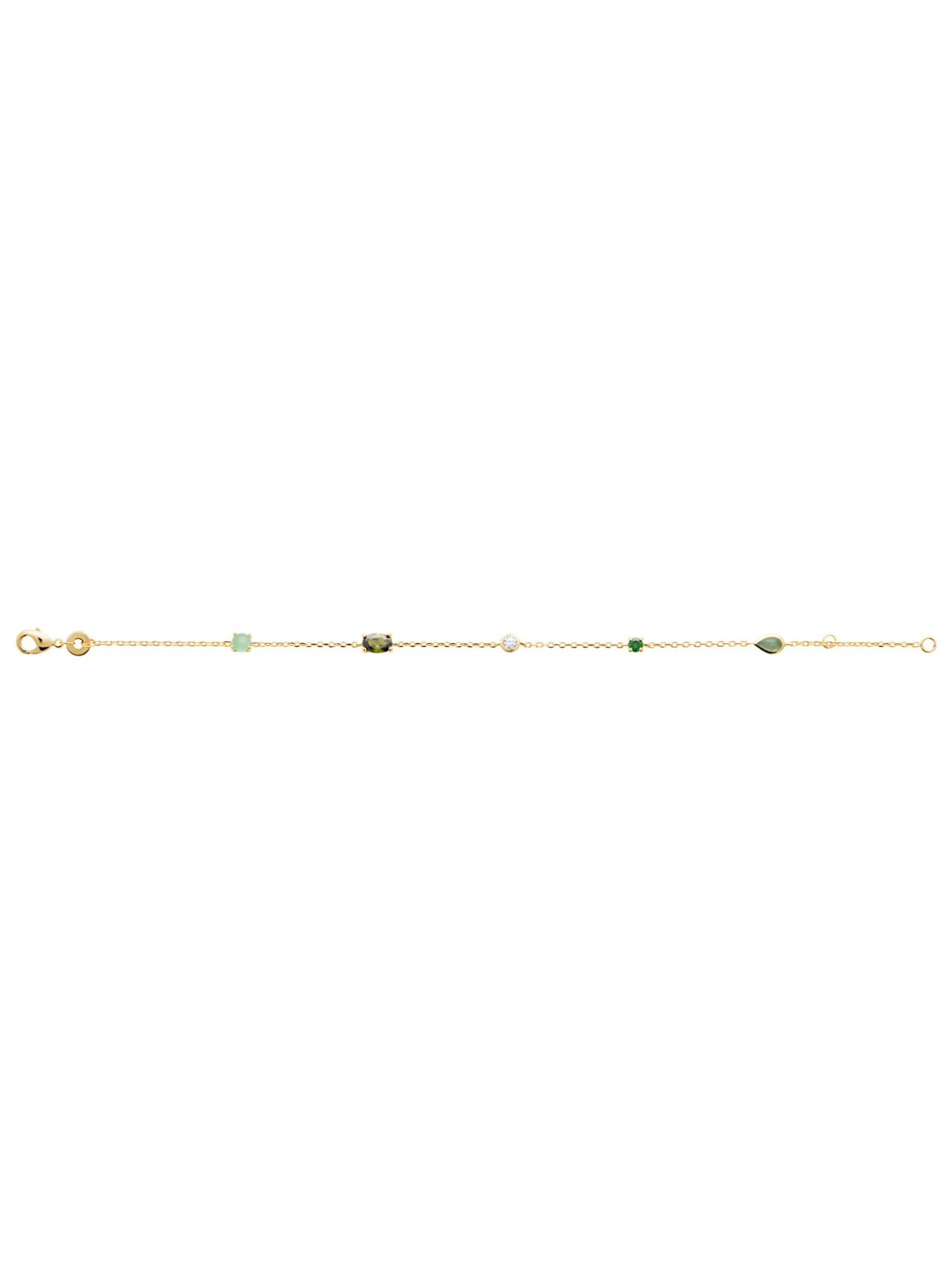 Bracelet Brillaxis plaqué or OZ vert