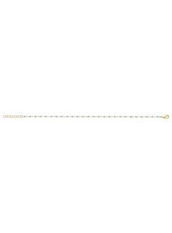 Bracelet Brillaxis plaqué or perles Miyuki turquoise_x005f_x000D_18 cm