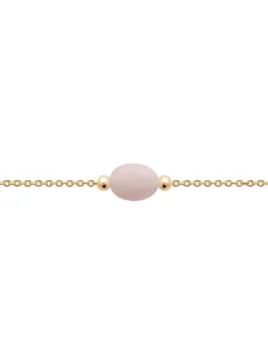 Bracelet Brillaxis plaqué or quartz rose