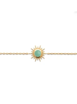 Bracelet Brillaxis plaqué or soleil aventurine