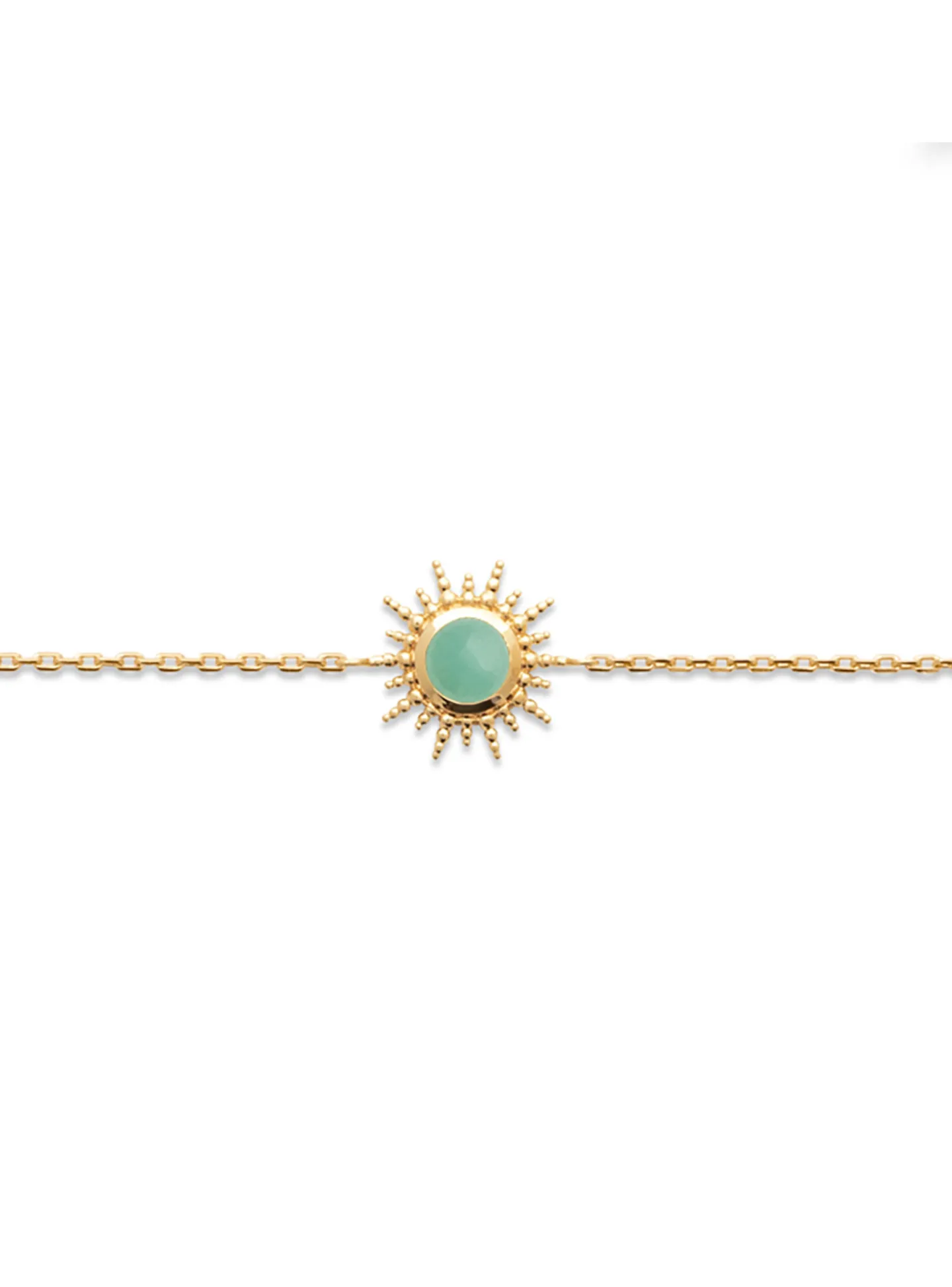 Bracelet Brillaxis plaqué or soleil aventurine
