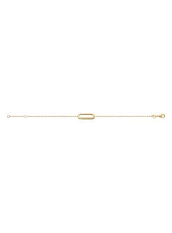 Bracelet Brillaxis plaqué or maillon ovale