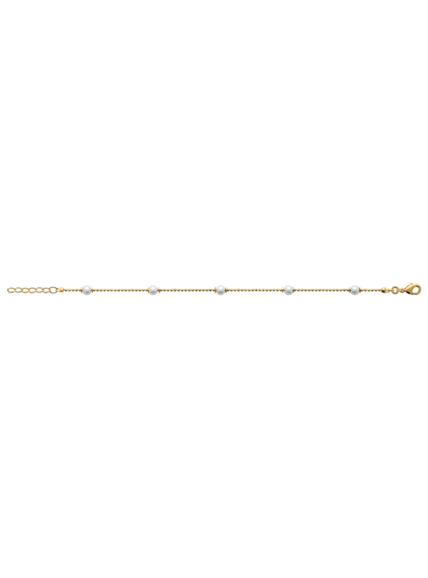 Bracelet Brillaxis plaqué or perles synthétiques