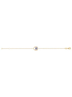 Bracelet Brillaxis plaqué or goutte bleue