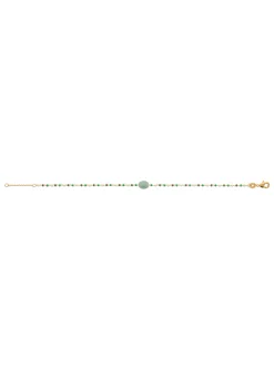 Bracelet Brillaxis plaqué or quartzite vert