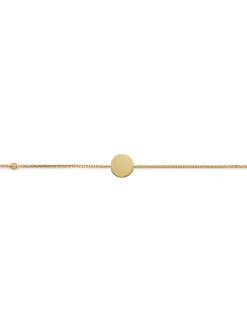Bracelet Brillaxis plaque ronde dorée