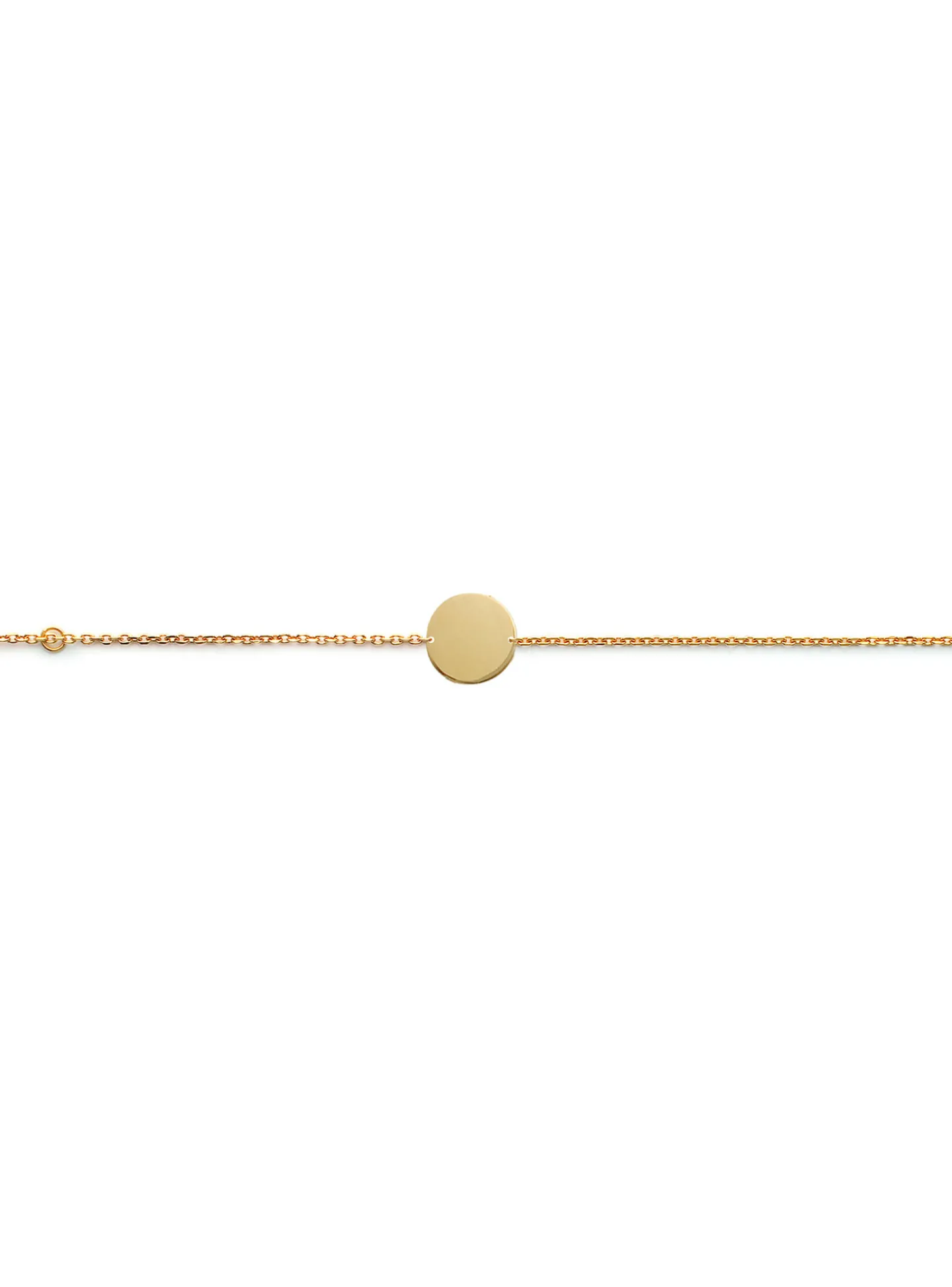 Bracelet Brillaxis plaque ronde dorée