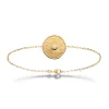 Bracelet Brillaxis Plaque Soleil plaqué or