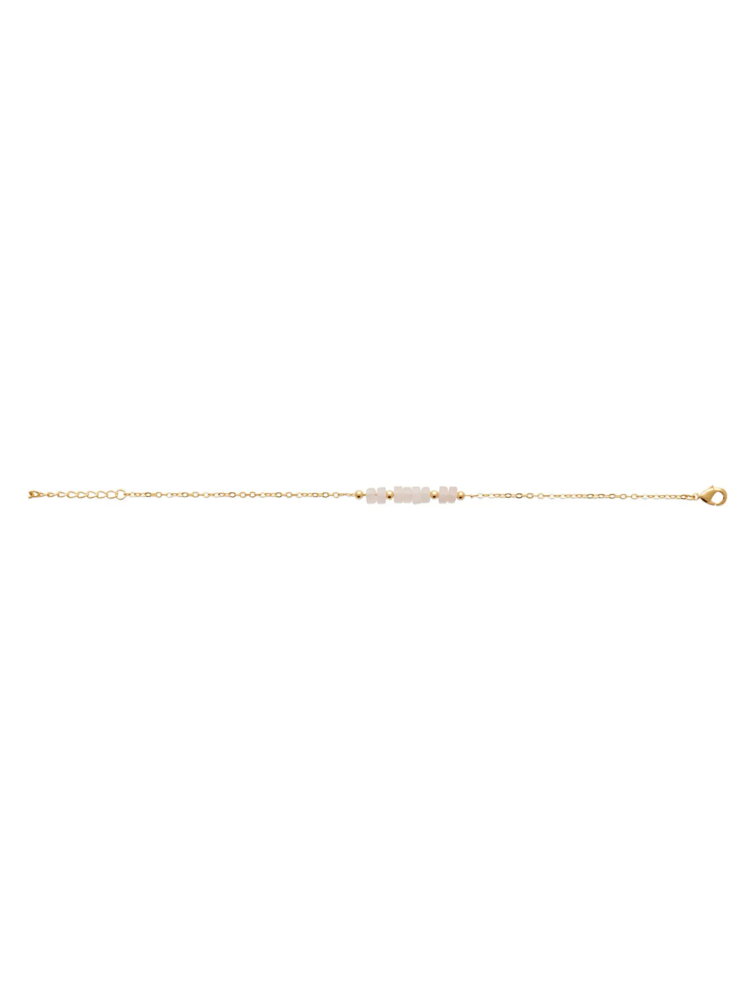Bracelet Brillaxis quartz rose plaqué or