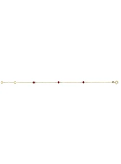 Bracelet Brillaxis rubis et oxydes en or jaune 18k