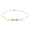 Bracelet Brillaxis solitaire plaqué or