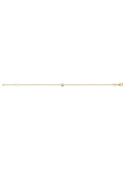 Bracelet Brillaxis solitaire plaqué or