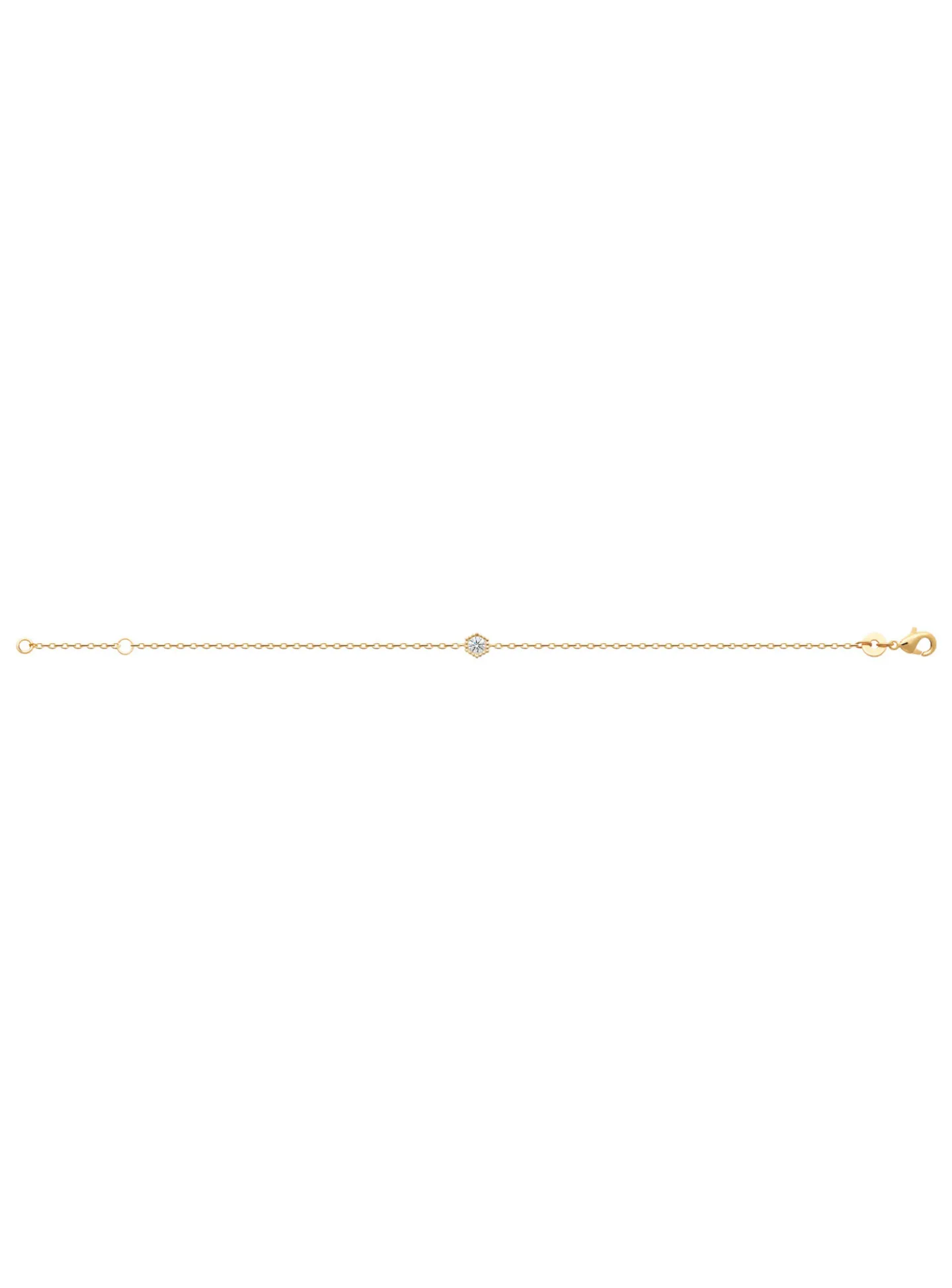 Bracelet Brillaxis solitaire serti clos plaqué or