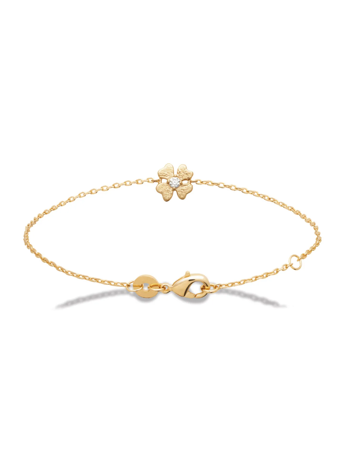 Bracelet Brillaxis Trèfle plaqué or
