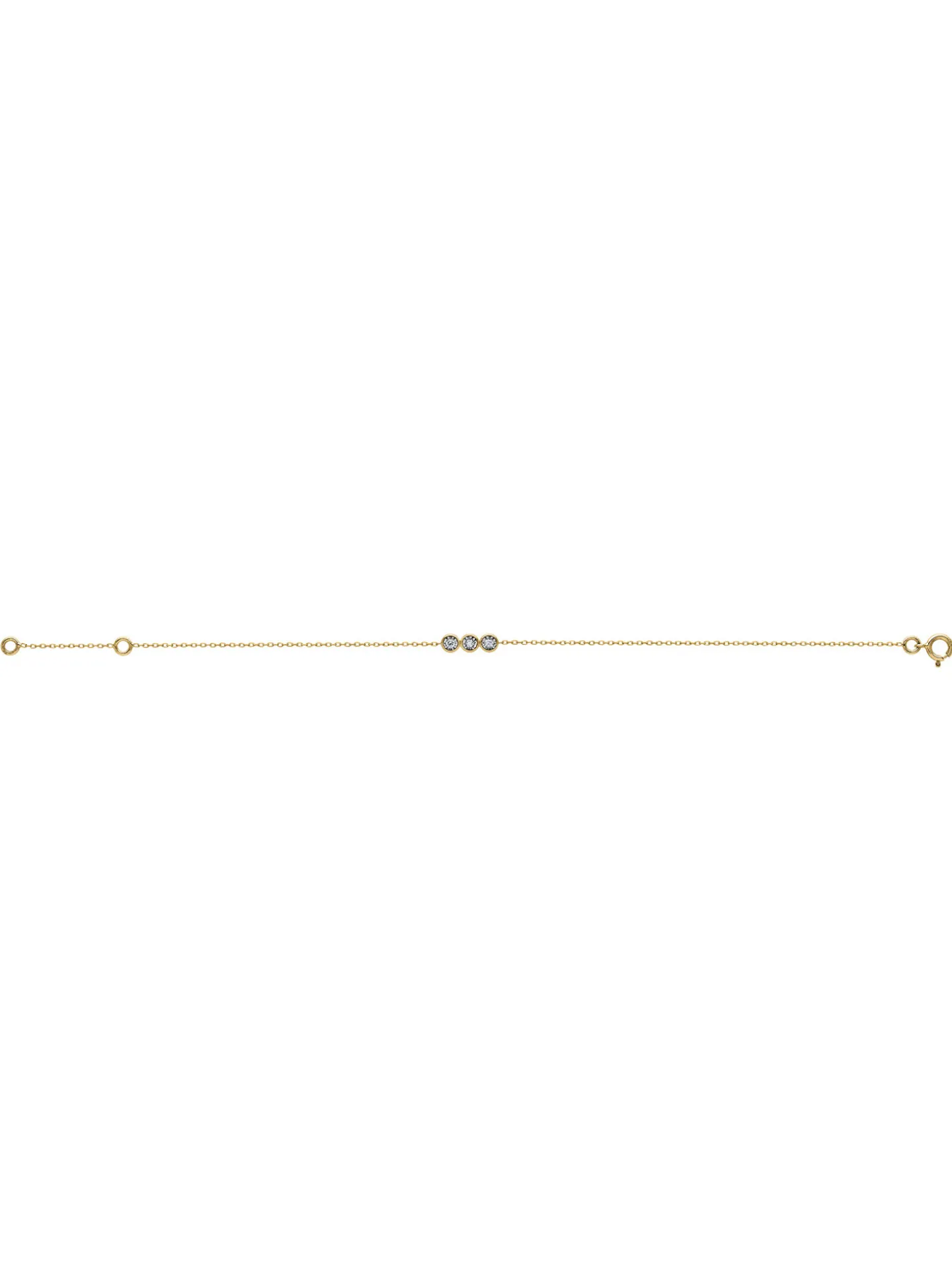 Bracelet Brillaxis trilogie diamant or jaune