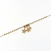 Bracelet Brillaxis trois pampilles étoiles or jaune