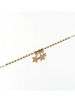 Bracelet Brillaxis trois pampilles étoiles or jaune