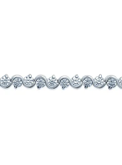 Bracelet Brillaxis vague empierrée argent