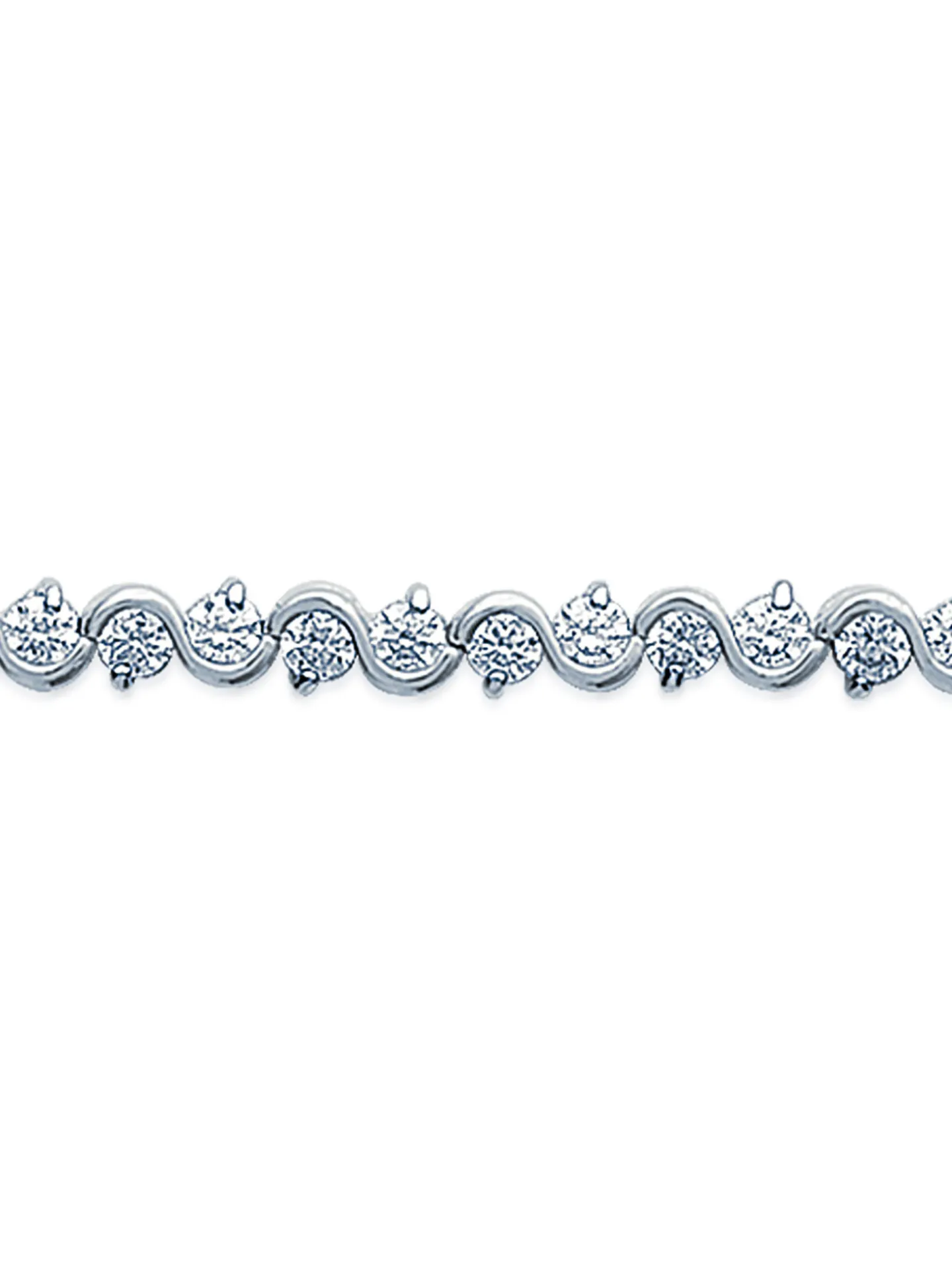 Bracelet Brillaxis vague empierrée argent
