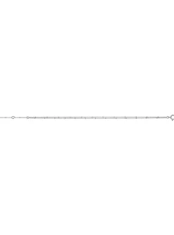 Bracelet chaine boule 2 rangs or blanc 18 carats