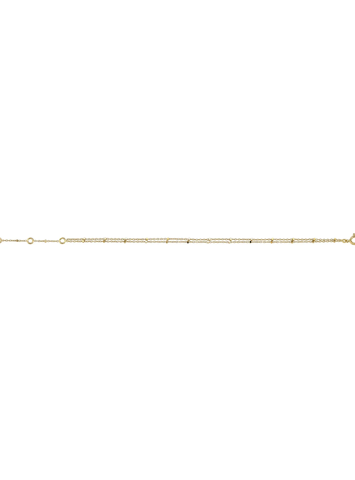 Bracelet chaine cube double rang or 18 carats