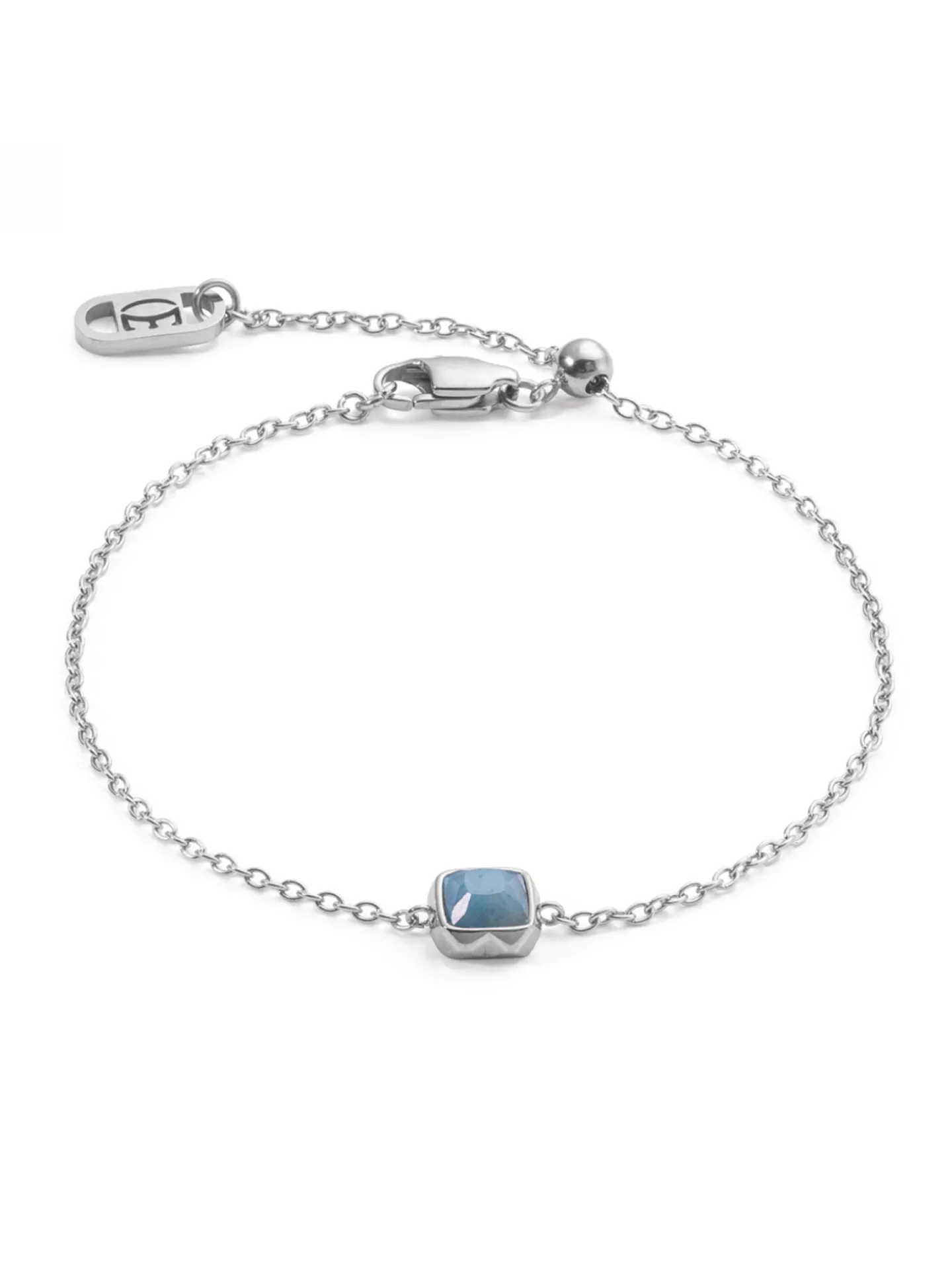 Bracelet Coeur de Lion Birthstone acier_x005f_x000D_Mars Aventurine bleue