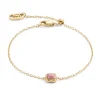Bracelet Coeur de Lion Birthstone Juillet doré_x005f_x000D_rhodochrosite