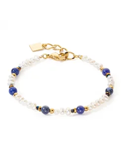 Bracelet Coeur de lion Flow Perles_x005f_x000D_d’eau douce et sodalite or