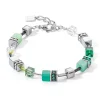 Bracelet Coeur de Lion GeoCUBE® Iconic argent-vert