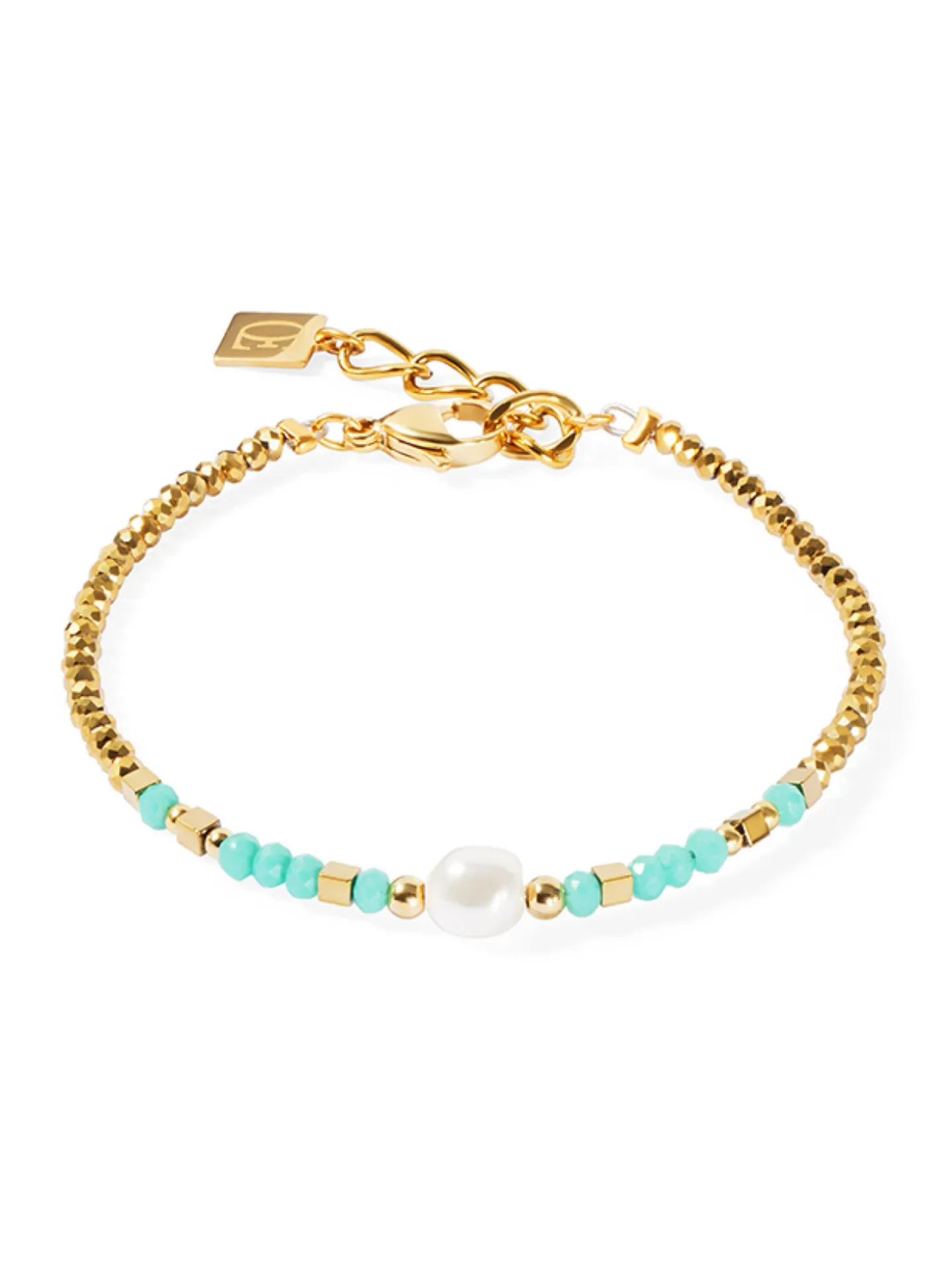 Bracelet Coeur de Lion Lagoon Pearl or-menthe