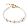 Bracelet Coeur de Lion mini cubes or et blanc