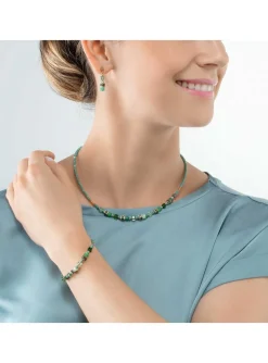 Bracelet Coeur de Lion Mini Cubes vert