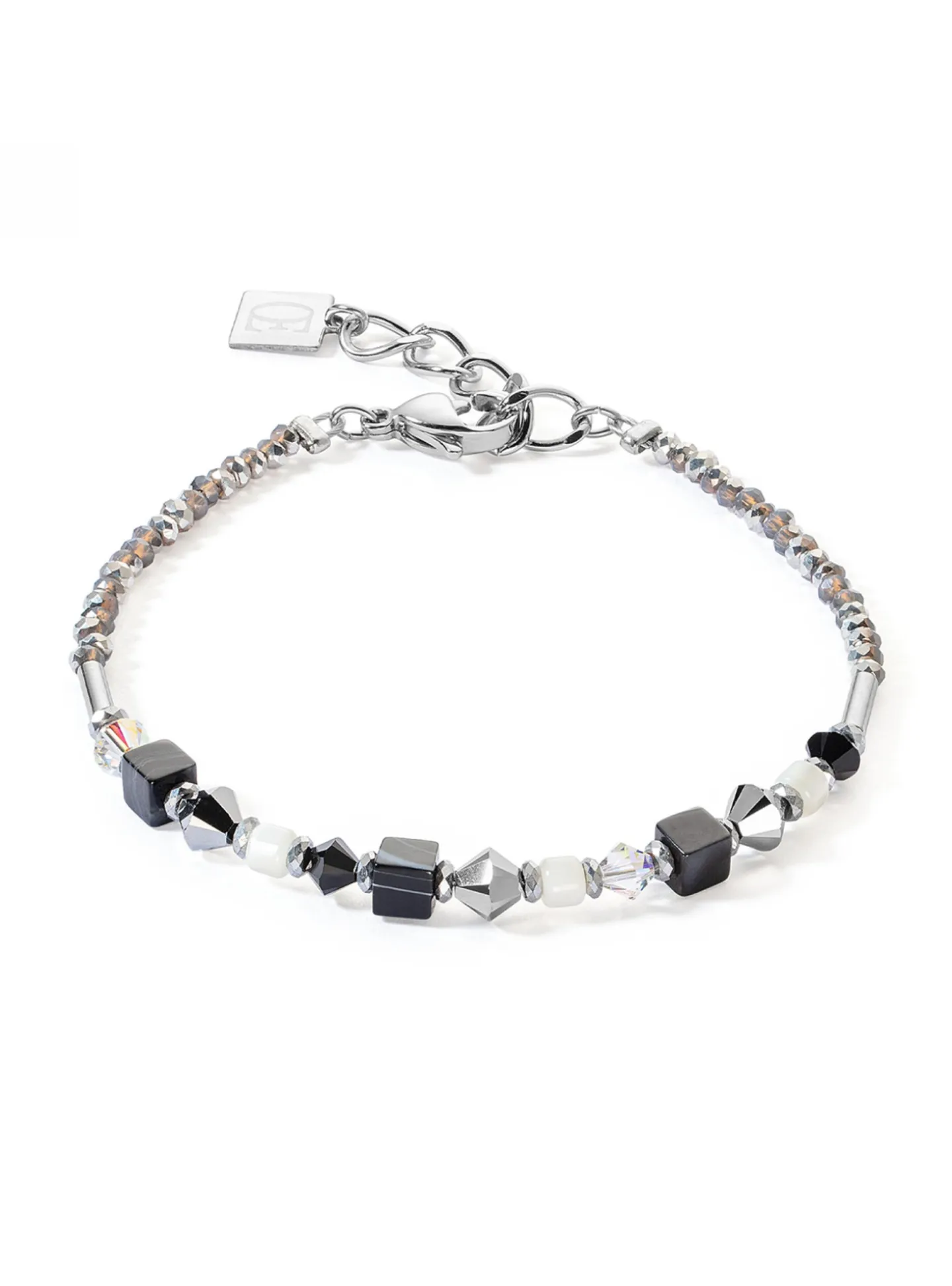 Bracelet Coeur de lion Princess Shape Mix noir-blanc