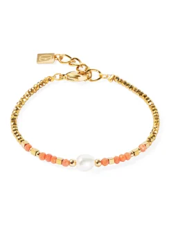 Bracelet Coeur de Lion Sunset Pearl or-corail