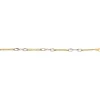 Bracelet double rang motif navette or bicolore