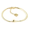 Bracelet double Zag Bijoux Pepita acier doré